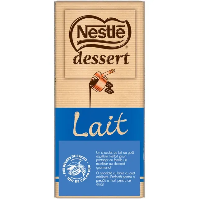 Ciocolata de menaj cu lapte Nestle Dessert Lait, 170 g