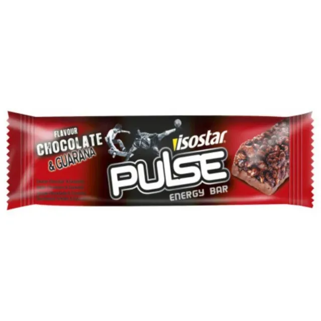 Baton cu ciocolata si guarana Isostar Pulse Energy, 23 g