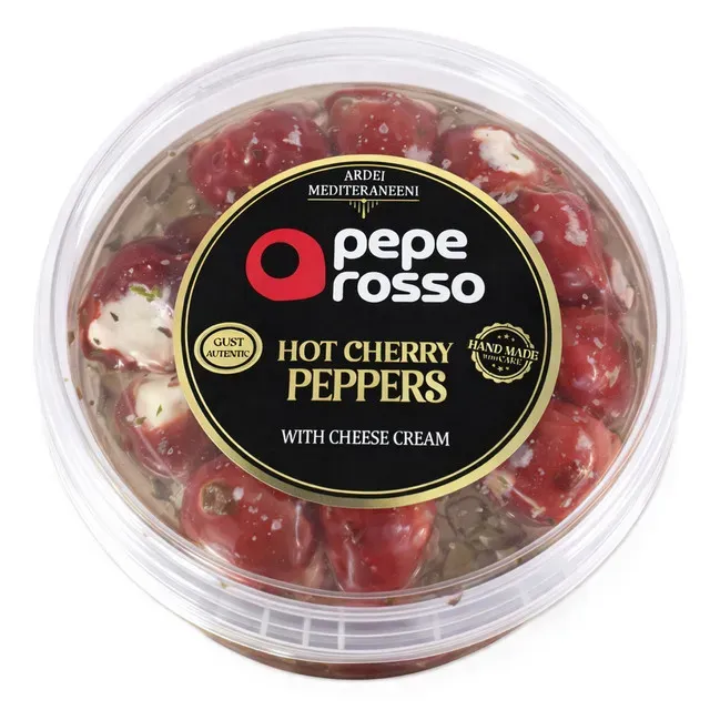 Ardei iuti rosii umpluti cu crema de branza Pepe Rosso, 150 g