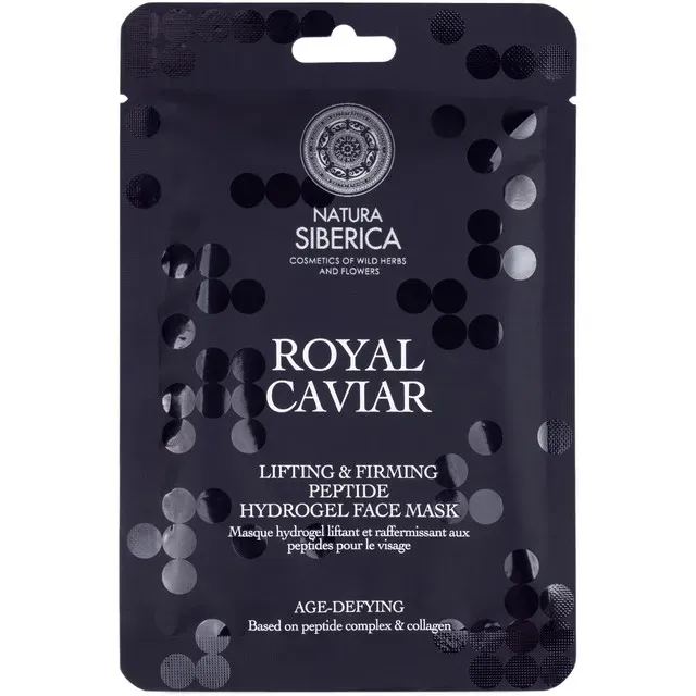 Masca servetel cu peptide pentru fermitate & lifting Natura Siberica Royal Caviar, 1 bucata