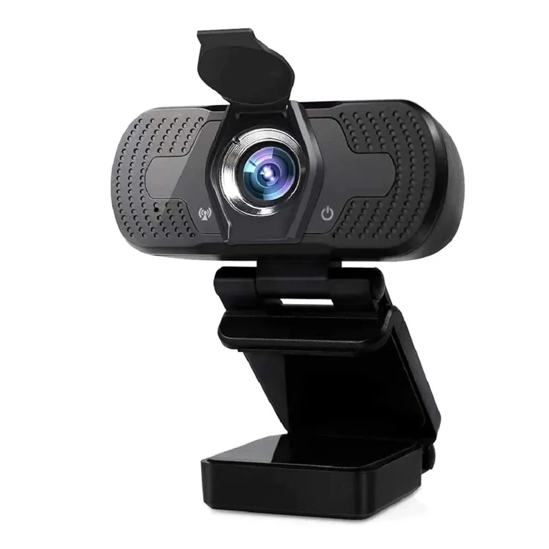 Camera webcam, Axroad Mall, Full HD, 1080P, Plug and Play, Rotatie 360°, Unghi 130°, USB 2.0, Microfon incorporat, Capac intimitate incluse, Compatibil cu XP, Vista, Win7/8/10, Mac si altele, 8*6*11cm, Negru