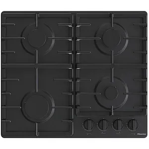 Plita incorporabila HISENSE GM643BHF, Gaz, 4 arzatoare, negru mat