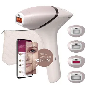 Epilator IPL PHILIPS Lumea Series 9900 BRI976/00, 450.000 de impulsuri, 4 accesorii, Senzor SmartSkin, acumulator, roz