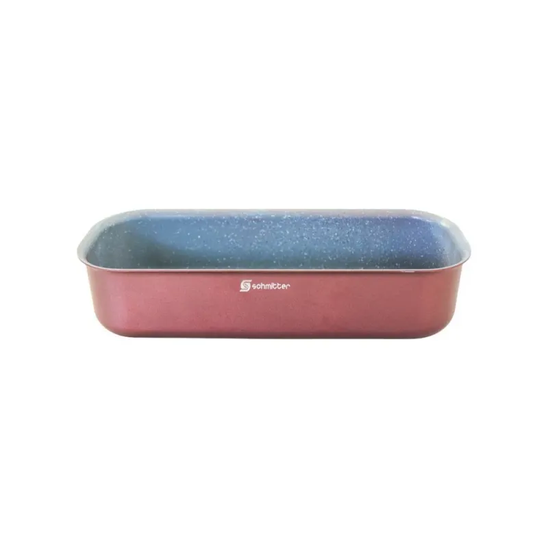 Tava din ceramica pentru cozonac, 31.5 x 11 x 8 cm, culoare Rosu-Maro