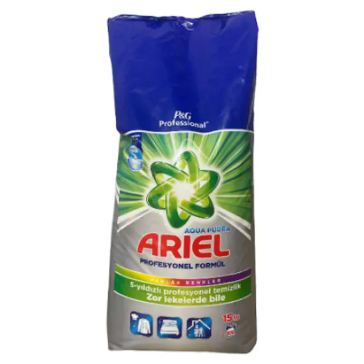 ARIEL 15KG (100 spalari) – Detergent Automat Formula Profesionala pentru Rufe Albe si Colorate