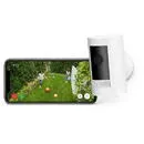 Cameră de supraveghere exterior, Ring Stick Up Cam Battery, Wi-Fi, alb
