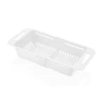 Scurgator de chiuveta pentru legume si fructe, extensibil, 45 x 20 x 8 cm, alb