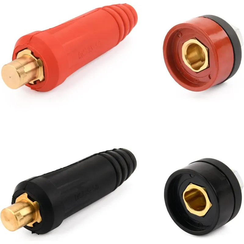 Set 2 conectori sudura, cablu tata si conectori panou mama DKJ 10-25, pentru prelungitor, Intensiv, enkourakoko®, Negru Rosu