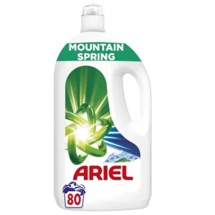 Detergent de rufe lichid Ariel Mountain Spring,80 spalari,4L