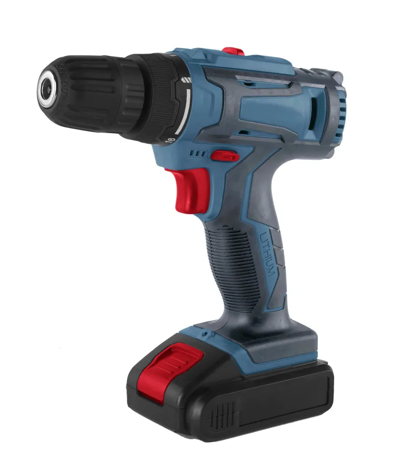Masina de insurubat cu acumulator Auchan, 20 V, 2 Ah, 25 Nm, 2 trepte 350/1250 rpm, albastru/negru