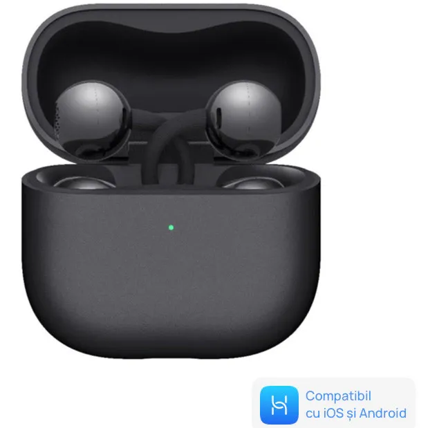 Casti Open-Ear Huawei FreeClip 2, True Wireless, Bluetooth, IP57, Autonomie 38 ore, Black + 1 Year Loss Care