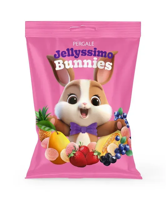 Jeleuri asortate Pergale Jellyssimo Bunnies, 150 g