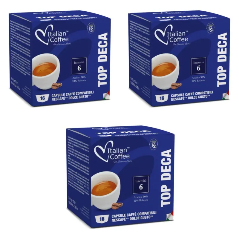 Cafea-48 Capsule Cafea Decofeinizata-Compatibile Dolce Gusto
