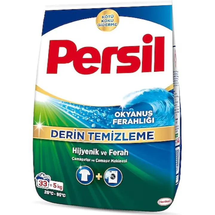 Detergent de rufe, Persil, 5 kg, pudra, parfum oceanic