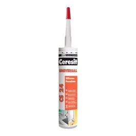 Silicon universal Ceresit CS 24, rezistent la apa, alb, interior / exterior, 280 ml