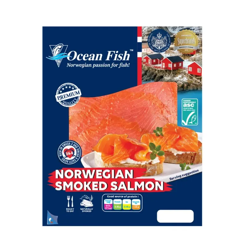 File de somon afumat Ocean Fish, 100 g