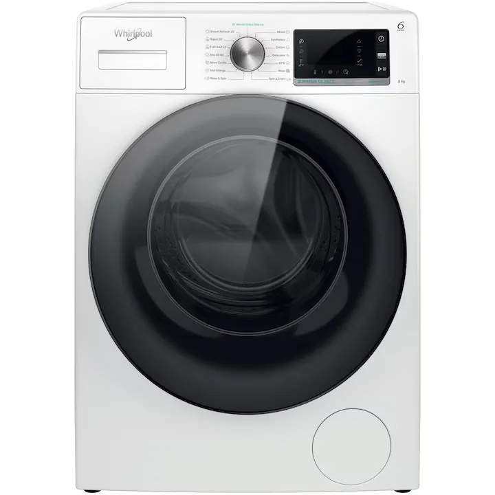 Masina de spalat rufe Whirlpool W7X W845WB EE, 8kg, Clasa B, 1400 rpm, Alb