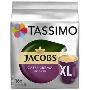 Capsule cafea, Tassimo Jacobs Crema Intenso XL, 16 bauturi, 144 g