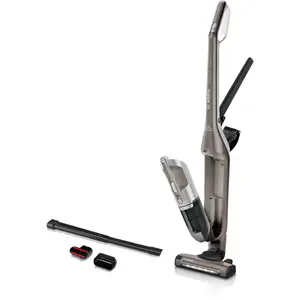 Aspirator vertical 2in1 BOSCH Flexxo Gen2 Seria 4 BBH3ALL23, 0.4l, 21.6V, autonomie max 50 min, Sistem RobustAir, maro-negru