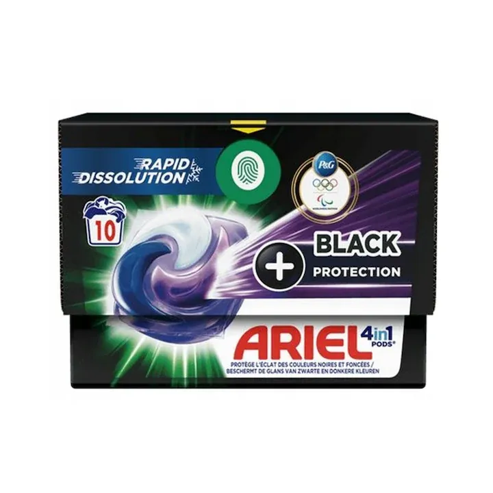 Detergent de rufe capsule Ariel 4in1 PODS Rufe Negre, 10 spalari