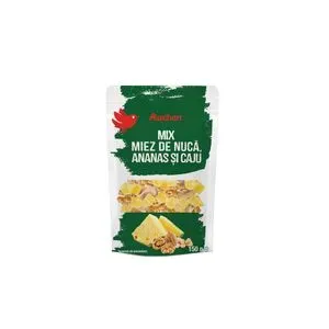 Mix de miez de nuca, ananas si caju Auchan, 150 g