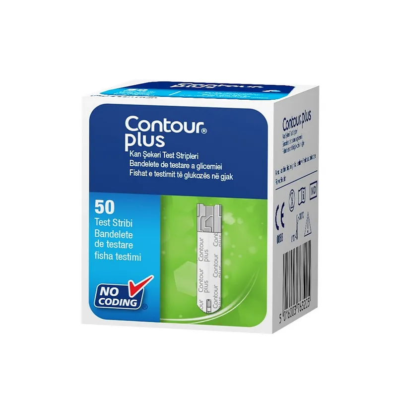 Teste glicemie Contour Plus, 50 bucati, Ascensia Diabetes C : Farmacia Tei online