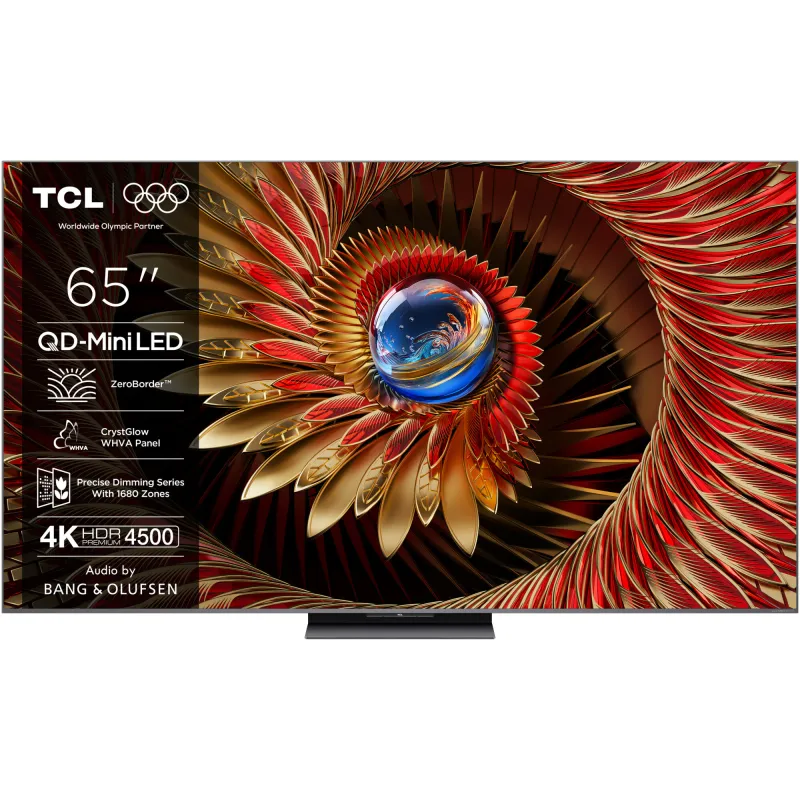 TCL QD-MiniLed 65C8K, 164 cm, Smart Google TV, 4K Ultra HD, 100Hz, Clasa D