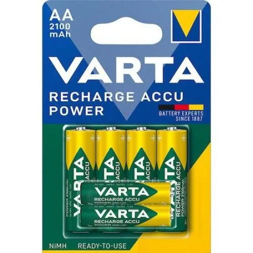 Set 4 acumulatori Varta AA 2100 mAh plus 2 acumulatori AAA 800 mAh, 1,2V