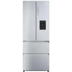 Side by Side HAIER HFR5719EWMG, No Frost, 444 l, H 190 cm, Clasa E, Dozator apa, argintiu