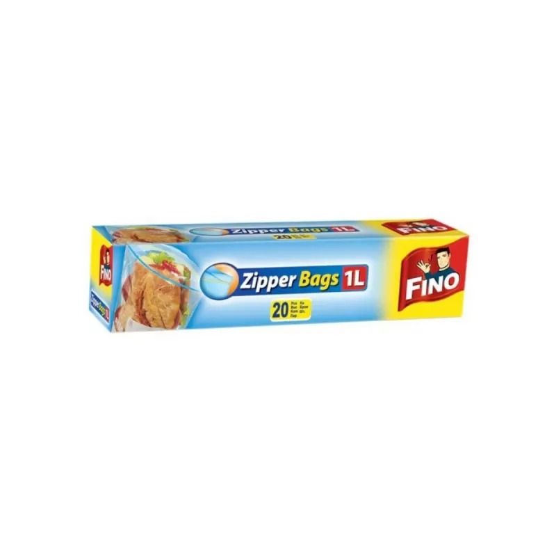 Pungi cu inchidere Fino, 1 l, 20 bucati