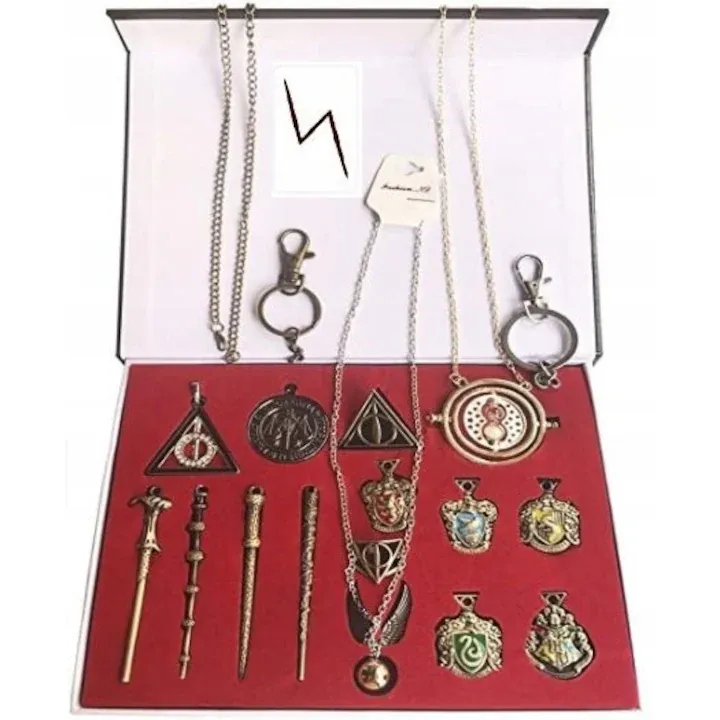 Set 15 baghete magice, Harry Potter, Hogwarts, Multicolor, tatuaj