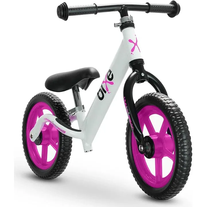 Bicicleta fara pedale Bixe, 12 inch, 2-5 ani, cadru din aluminiu, Roz