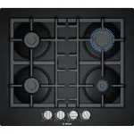 Plita incorporabila BOSCH PNP6B6B90, Gaz, 4 arzatoare, negru