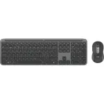 Kit tastatura si mouse Wireless LOGITECH MK950, USB, Bluetooth, US INT, grafit