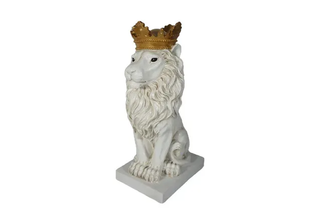 Decoratiune leu Garden Star, din polirasina, H34,5 cm