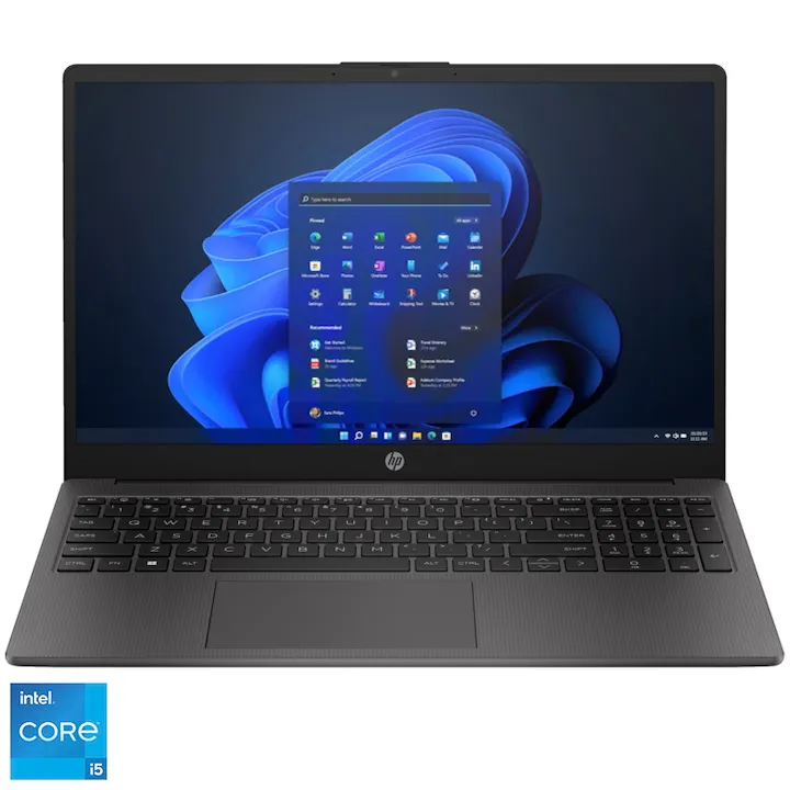 HP 250 G10 cu procesor Intel® Core™ i5-1334U pana la 4.6GHz, 15.6", Full HD, IPS, 16GB DDR4 RAM, 512GB SSD, Intel® Iris® Xᶱ Graphics, Windows 11 Pro, Dark ash silver