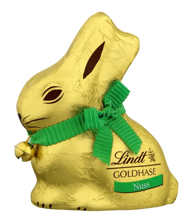 Figurina iepuras de ciocolata cu alune Lindt, 100 g
