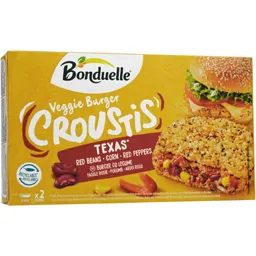 Burger Texas Croustis cu fasole rosie, porumb si ardei rosu 2x120g