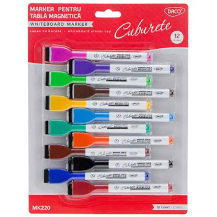 Marker tabla magnetica set 12 DACO