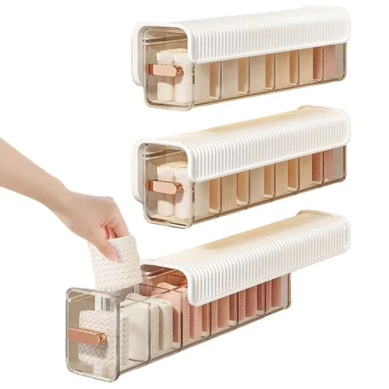 Organizator depozitare, montare usoara prin lipire, set 3 bucati, design transparent, tip sertar, accesarea articolelor rapida si usoara, 36 x 8,3 x 10,7 cm - ORGABIN