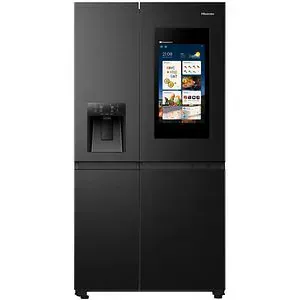 Side by Side HISENSE RS9P628GPFE, Total No Frost, 614 l, H 179 cm, Clasa E, Wi-Fi, negru