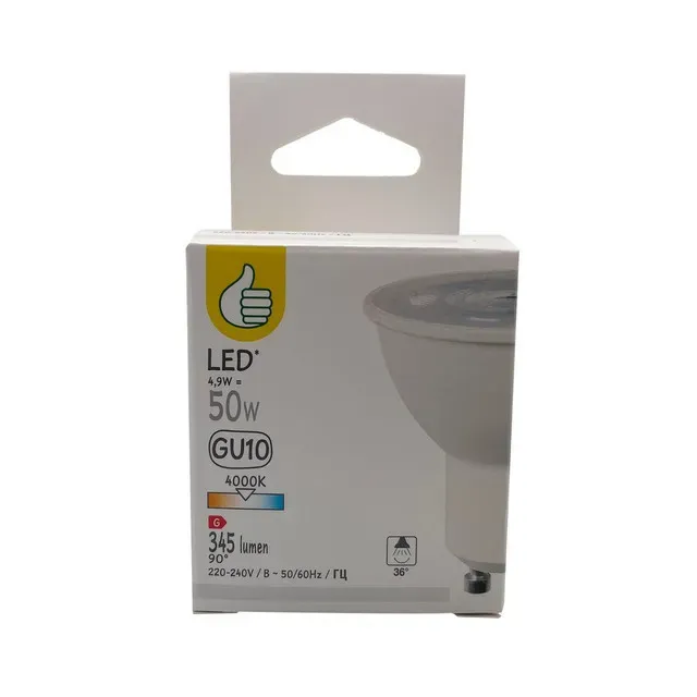Bec LED Pouce, GU 10, 4.9 / 50 W, lumina rece