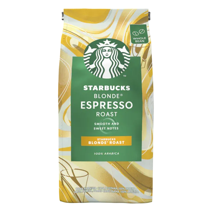 Cafea boabe, Starbucks Blonde Espresso Roast, 200 g
