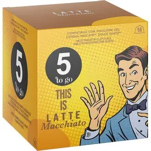 Capsule cafea 5 TO GO Latte Machiato, compatibile Dolce Gusto, 16 capsule, 160g
