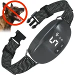 Zgarda Antilatrat Electrica pentru Caini de Talie Mare, Medie si Mica, BYONDSELF® 3 Moduri, Sunet, Vibratii, Soc Static, 7 Nivele, Impermeabila IP67, Afisaj LED, Negru