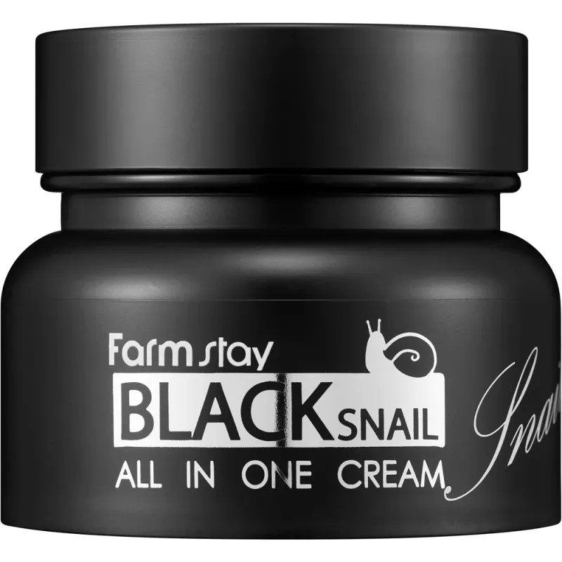 Crema de fata cu mucina de melc negru Farmstay Black Snail, 100 ml