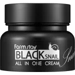 Crema de fata cu mucina de melc negru Farmstay Black Snail, 100 ml