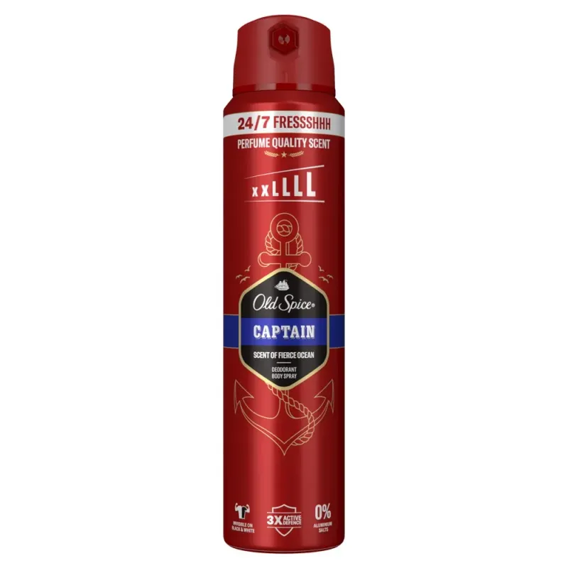 Deodorant spray pentru barbati Old Spice Captain, 250 ml