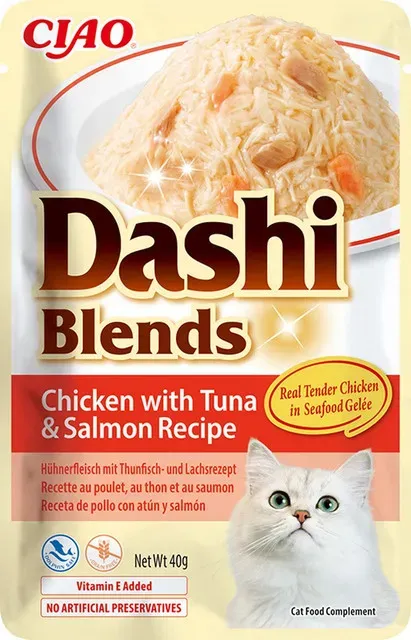 Hrana umeda pentru pisici Ciao Dashi Blends, pui si somon, 40 g