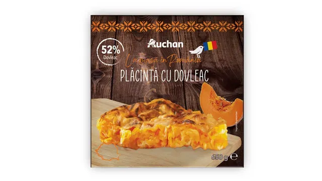 Placinta cu dovleac Auchan, 650 g